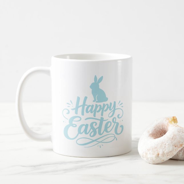 Easter Bunny  Coffee Mug (With Donut)