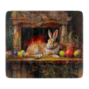 Easter Bunny Colourful Easter eggs  Cutting Board