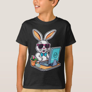 Easter Bunny Computer Video Game Lovers 1  T-Shirt