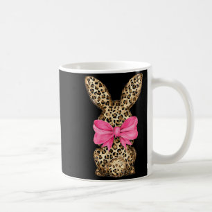 Easter bunny coquette bow leopard easter day girlE Coffee Mug