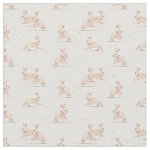 Easter bunny coquette pink fabric