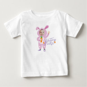Easter Bunny Costume Trendy Personalized Photo Baby T-Shirt