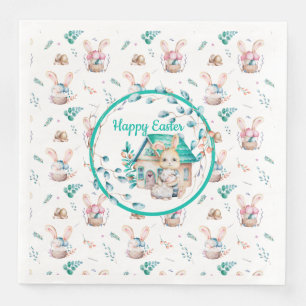 Easter Bunny Cottage Napkin