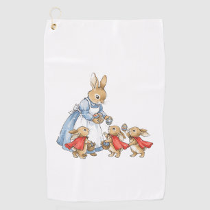 Easter Bunny Cottagecore Vintage Rabbit Women Girl Golf Towel