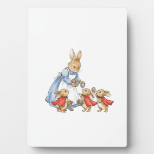 Easter Bunny Cottagecore Vintage Rabbit Women Girl Plaque