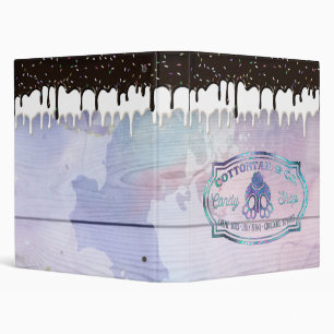 Easter Bunny Cottontail Candy Shop Sign Chocolate  Binder