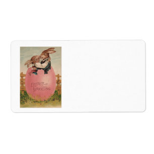 Easter Bunny Couple Kissing Painted Coloured Egg