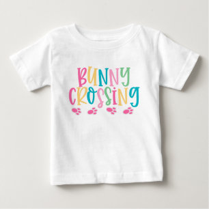 Easter Bunny Crossing Rabbit Tracks Baby T-Shirt