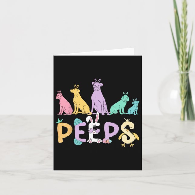 Easter Bunny Cute Easter Rabbit Dog Lover Chick Sp Card (Front)