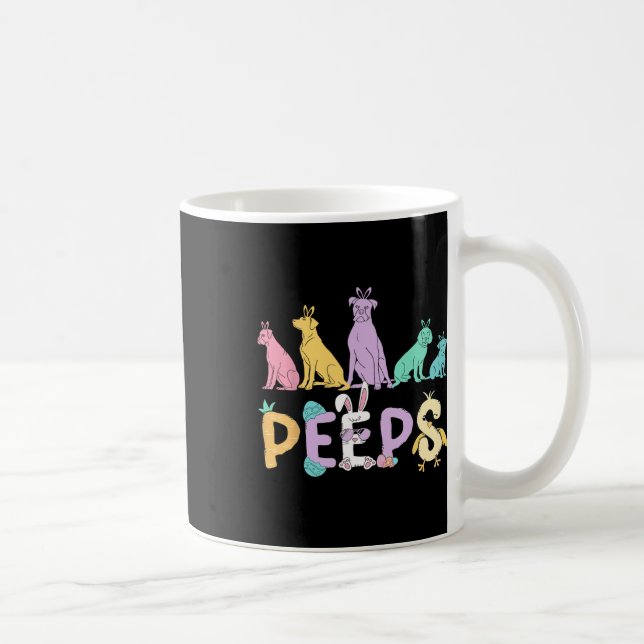 Easter Bunny Cute Easter Rabbit Dog Lover Chick Sp Coffee Mug (Right)