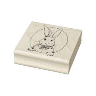   Easter Bunny Cute Rabbit Scrapbooking Journallin Rubber Stamp