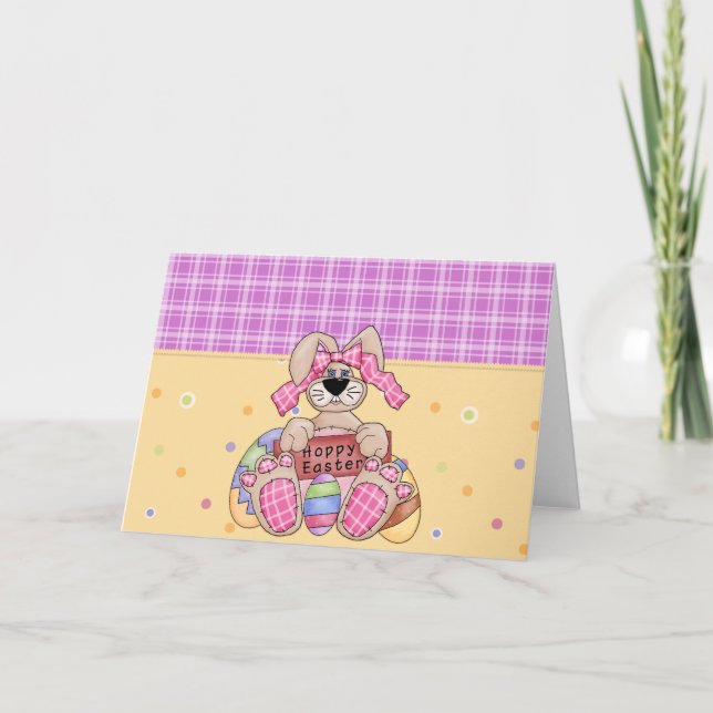 Easter Bunny D10 - Happy Easter Greeting Card (Front)