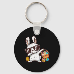 Easter Bunny Dab Egg Hunt Rabbit Toddler Boys Girl Keychain