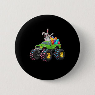 Easter Bunny Dabbing Monster Truck Easter Eggs Rab 2 Inch Round Button