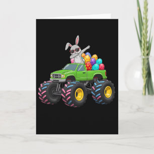 Easter Bunny Dabbing Monster Truck Easter Eggs Rab Card
