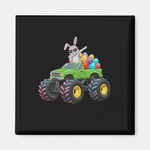 Easter Bunny Dabbing Monster Truck Easter Eggs Rab Magnet