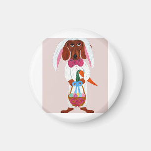 Easter bunny Dachshund  Magnet