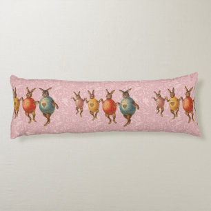 Easter Bunny Dancing Eggs Body Pillow