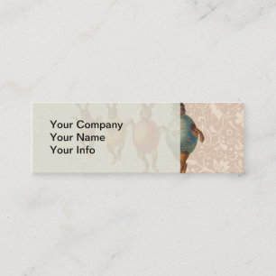 Easter Bunny Dancing Eggs Mini Business Card