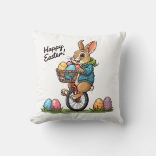 Easter Bunny Delivery Throw Pillow