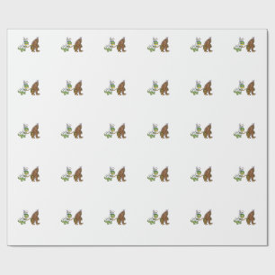 Easter Bunny Dino Bigfoot Sasquatch Trex Men Boys  Wrapping Paper