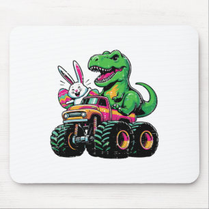 Easter Bunny Dino On Truck Trex Boys Kids Toddler  Mouse Pad