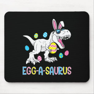 Easter Bunny Dinosaur Egg A Saurus Trex Kids Boys Mouse Pad