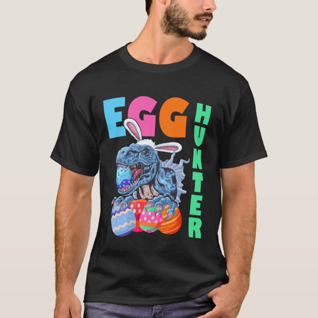 Easter Bunny Dinosaur T Rex Children's Egg Hunt Ea T-Shirt (Front)