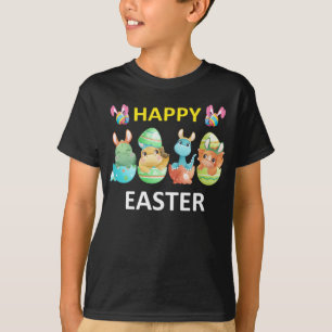 Easter Bunny Dinosaur T rex Eggs Boys Kids Girl T-Shirt