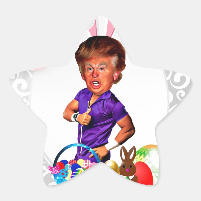easter bunny donald trump star sticker (Front)