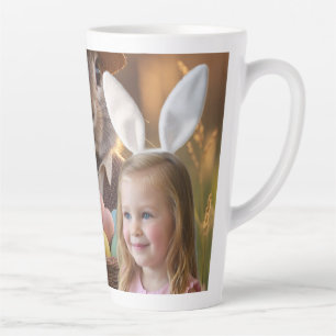 Easter Bunny Ears Child Photo Customize  Latte Mug