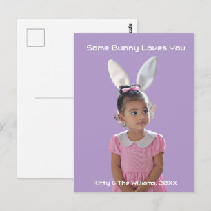 Easter Bunny Ears Child Photo Customize Postcard