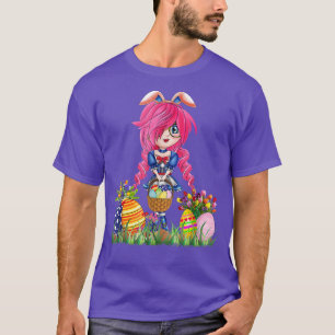 Easter Bunny Ears Japanese Anime Merch Cute Manga T-Shirt