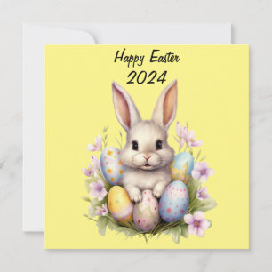 Easter Bunny & Easter Eggs Artwork Card