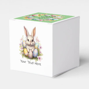 Easter Bunny & Easter Eggs Artwork Favor Box
