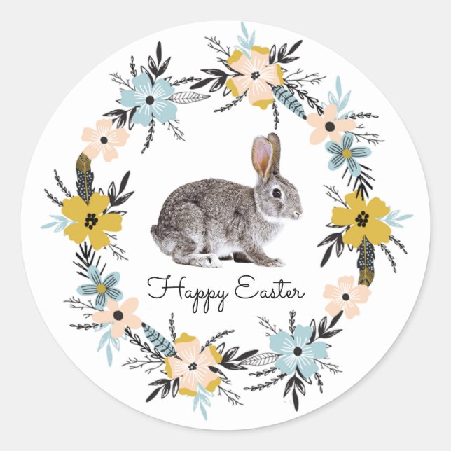 Easter Bunny Easter Gift Stickers (Front)