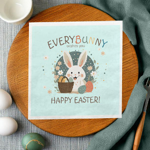Easter Bunny Egg Basket ID1013 Napkin