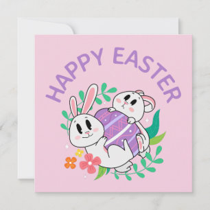 Easter Bunny Egg Hug Card
