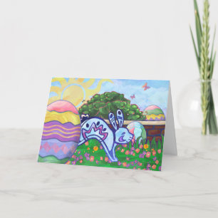 Easter Bunny Egg Hunt Easter Card