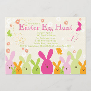 Easter Bunny Egg Hunt Easter Party Invitation