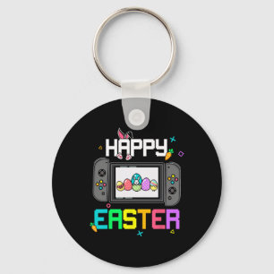 Easter Bunny Egg Hunt Gamer Kids Boys Mens Video G Keychain