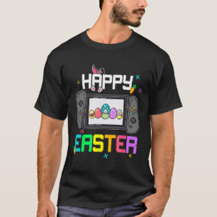 Easter Bunny Egg Hunt Gamer Kids Boys Mens Video G T-Shirt
