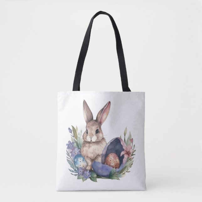 Easter Bunny Egg Hunting Tote Bag (Front)