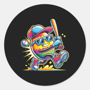 Easter Bunny Egg Playing Sell Boys Teen Kids Sell  Classic Round Sticker