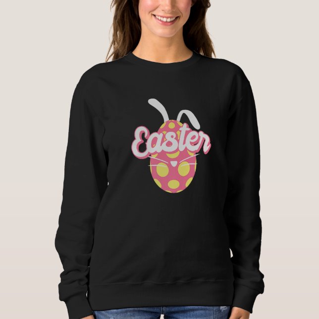 Easter Bunny Egg Rabbit Eggs Hunter Spring Egg Hun Sweatshirt (Front)