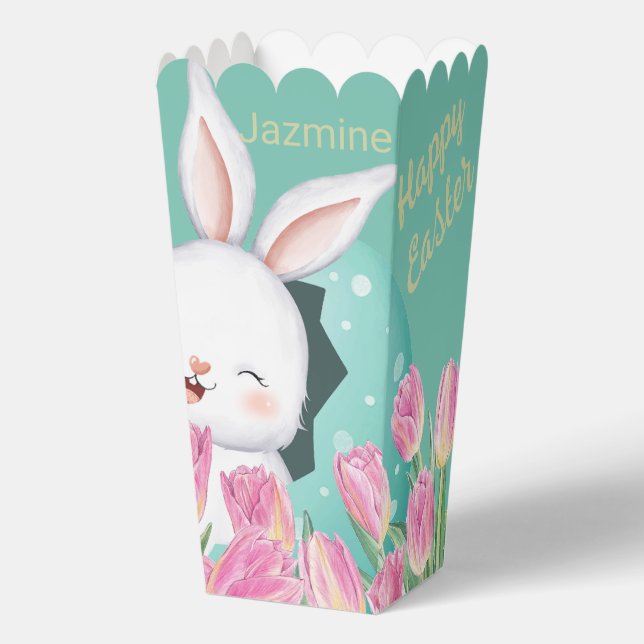 Easter Bunny Egg Tulips  Favor Box (Front)