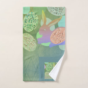 Easter Bunny Eggs Bath Towel Set