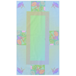 Easter Bunny Eggs Pale Pastels Tablecloth