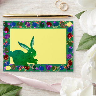 Easter Bunny & Eggs Self Addressed Envelope