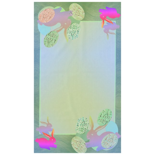 Easter Bunny & Eggs Tablecloth (Front)